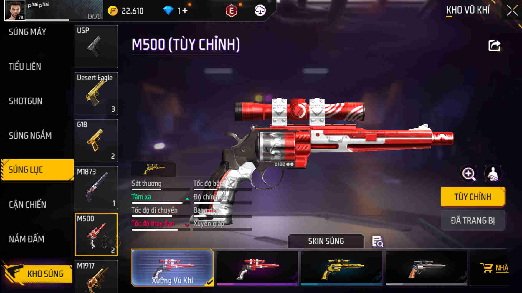 Tặng Acc gmae Freefire LV 70